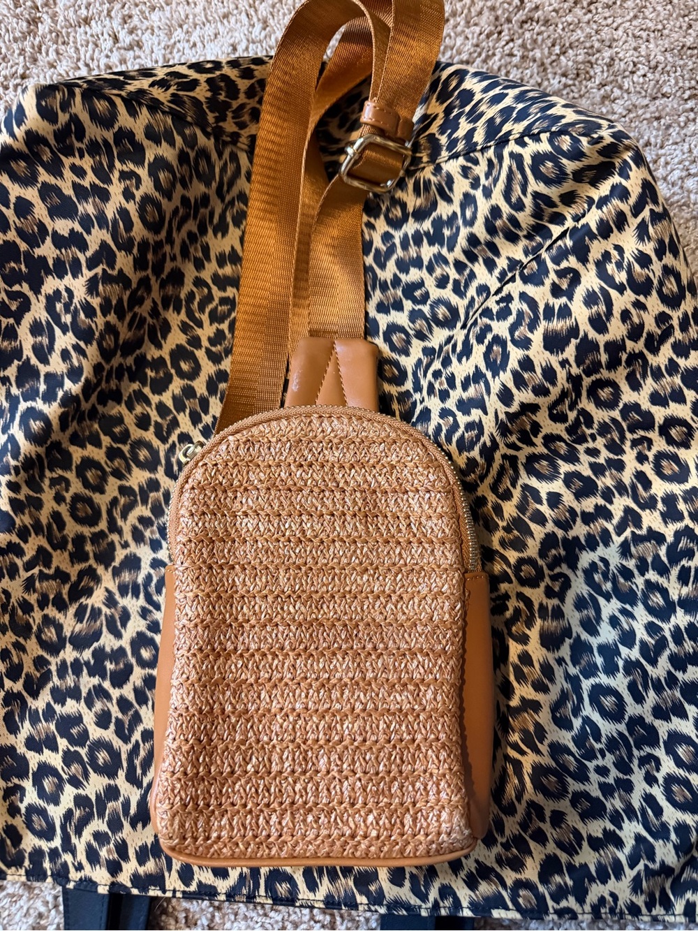 Madison West Woven Crossbody Bag - Brown NEW PHOTOS